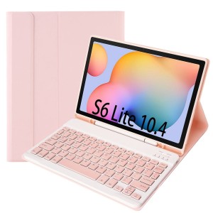 Różowe Etui Bezprzewodowa Klawiatura Samsung Galaxy Tab S6 Lite