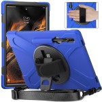 Shockproof  Pancerne Etui z Paskiem do Samsung Galaxy Tab S8 Ultra niebieskie