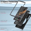 Shockproof Pancerne Etui z Paskiem do Samsung Galaxy Tab S8 Ultra czarne