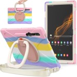 Shockproof  Pancerne Etui z Paskiem do Samsung Galaxy Tab S8 Ultra kolorowe