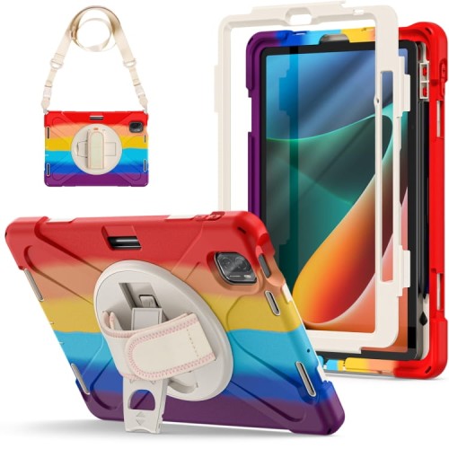 Shockproof Pancerne Etui z Paskiem do Xiaomi Pad 5 / 5 Pro kolorowe