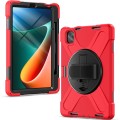 Shockproof Pancerne Etui z Paskiem do Xiaomi Pad 5 / 5 Pro czerwone