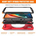Shockproof Pancerne Etui z Paskiem do Xiaomi Pad 5 / 5 Pro czerwone