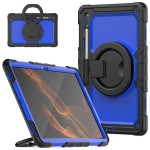 Shockproof  Pancerne Etui z Paskiem do Samsung Galaxy Tab S8 Ultra niebieskie