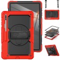 Shockproof Pancerne Etui z Uchwytem do Samsung Galaxy Tab S8 Ultra czerwone