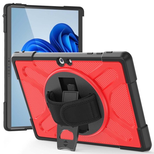 Czerwone Pancerne Etui z uchwytem do Microsoft Surface Go 1 2 3