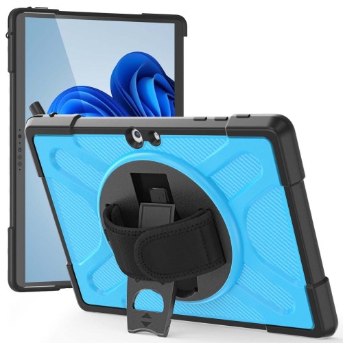 Niebieskie Pancerne Etui z uchwytem do Microsoft Surface Go 1 2 3