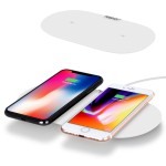 MOMAX szybka ładowarka bezprzewodowa Q. Pad DUAL Qi na dwa telefony - biała