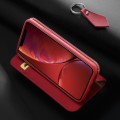 Dux Ducis Skórzane Etui Pokrowiec do iPhone XR 6.1 czerwony