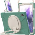 Pancerne Etui Obudowa z Paskiem i Uchwytem do Samsung Galaxy Tab S7 FE / Tab S7 Plus szmaragdowe