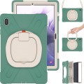 Pancerne Etui Obudowa z Paskiem i Uchwytem do Samsung Galaxy Tab S7 FE / Tab S7 Plus szmaragdowe