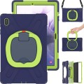 Pancerne Etui Obudowa z Paskiem i Uchwytem do Samsung Galaxy Tab S7 FE / Tab S7 Plus granatowe