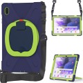 Pancerne Etui Obudowa z Paskiem i Uchwytem do Samsung Galaxy Tab S7 FE / Tab S7 Plus granatowe