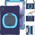 Pancerne Etui Obudowa z Paskiem i Uchwytem do Samsung Galaxy Tab S7 FE / Tab S7 Plus granatowo-niebieskie