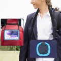 Pancerne Etui Obudowa z Paskiem i Uchwytem do Samsung Galaxy Tab S7 FE / Tab S7 Plus granatowo-niebieskie