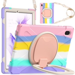Pancerne Etui Obudowa z Paskiem i Uchwytem do Samsung Galaxy Tab S7 FE / Tab S7 Plus kolorowe