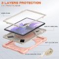Pancerne Etui Obudowa z Paskiem i Uchwytem do Samsung Galaxy Tab S7 FE / Tab S7 Plus różowe