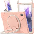 Pancerne Etui Obudowa z Paskiem i Uchwytem do Samsung Galaxy Tab S7 FE / Tab S7 Plus różowe