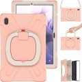 Pancerne Etui Obudowa z Paskiem i Uchwytem do Samsung Galaxy Tab S7 FE / Tab S7 Plus różowe
