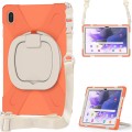 Pancerne Etui Obudowa z Paskiem i Uchwytem do Samsung Galaxy Tab S7 FE / Tab S7 Plus pomarańczowe
