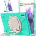Pancerne Etui Obudowa z Paskiem i Uchwytem do Samsung Galaxy Tab S7 FE / Tab S7 Plus miętowe