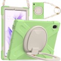 Pancerne Etui Obudowa z Paskiem i Uchwytem do Samsung Galaxy Tab S7 FE / Tab S7 Plus zielone