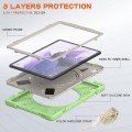 Pancerne Etui Obudowa z Paskiem i Uchwytem do Samsung Galaxy Tab S7 FE / Tab S7 Plus zielone