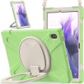 Pancerne Etui Obudowa z Paskiem i Uchwytem do Samsung Galaxy Tab S7 FE / Tab S7 Plus zielone
