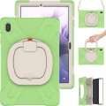Pancerne Etui Obudowa z Paskiem i Uchwytem do Samsung Galaxy Tab S7 FE / Tab S7 Plus zielone