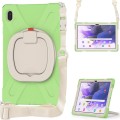 Pancerne Etui Obudowa z Paskiem i Uchwytem do Samsung Galaxy Tab S7 FE / Tab S7 Plus zielone