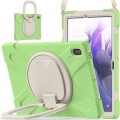Pancerne Etui Obudowa z Paskiem i Uchwytem do Samsung Galaxy Tab S7 FE / Tab S7 Plus zielone