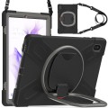 Pancerne Etui Obudowa z Paskiem i Uchwytem do Samsung Galaxy Tab S7 FE / Tab S7 Plus czarno-szare