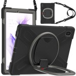Pancerne Etui Obudowa z Paskiem i Uchwytem do Samsung Galaxy Tab S7 FE / Tab S7 Plus czarno-szare