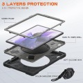 Pancerne Etui Obudowa z Paskiem i Uchwytem do Samsung Galaxy Tab S7 FE / Tab S7 Plus czarno-szare