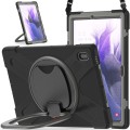 Pancerne Etui Obudowa z Paskiem i Uchwytem do Samsung Galaxy Tab S7 FE / Tab S7 Plus czarno-szare