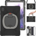 Pancerne Etui Obudowa z Paskiem i Uchwytem do Samsung Galaxy Tab S7 FE / Tab S7 Plus czarno-szare