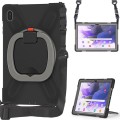 Pancerne Etui Obudowa z Paskiem i Uchwytem do Samsung Galaxy Tab S7 FE / Tab S7 Plus czarno-szare