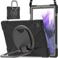 Pancerne Etui Obudowa z Paskiem i Uchwytem do Samsung Galaxy Tab S7 FE / Tab S7 Plus czarno-szare