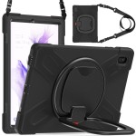 Pancerne Etui Obudowa z Paskiem i Uchwytem do Samsung Galaxy Tab S7 FE / Tab S7 Plus czarne