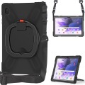 Pancerne Etui Obudowa z Paskiem i Uchwytem do Samsung Galaxy Tab S7 FE / Tab S7 Plus czarne