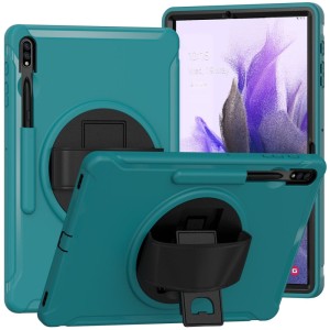 Mocne Etui Obudowa z Uchwytem do Samsung Galaxy Tab S7 FE / Tab S7 Plus zielone