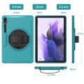 Mocne Etui Obudowa z Uchwytem do Samsung Galaxy Tab S7 FE / Tab S7 Plus zielone
