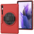 Mocne Etui Obudowa z Uchwytem do Samsung Galaxy Tab S7 FE / Tab S7 Plus czerwone