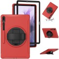 Mocne Etui Obudowa z Uchwytem do Samsung Galaxy Tab S7 FE / Tab S7 Plus czerwone