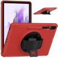 Mocne Etui Obudowa z Uchwytem do Samsung Galaxy Tab S7 FE / Tab S7 Plus czerwone