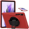 Mocne Etui Obudowa z Uchwytem do Samsung Galaxy Tab S7 FE / Tab S7 Plus czerwone