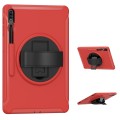 Mocne Etui Obudowa z Uchwytem do Samsung Galaxy Tab S7 FE / Tab S7 Plus czerwone