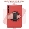 Mocne Etui Obudowa z Uchwytem do Samsung Galaxy Tab S7 FE / Tab S7 Plus czerwone