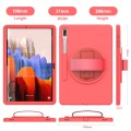 Mocne Etui Obudowa z Uchwytem do Samsung Galaxy Tab S7 FE / Tab S7 Plus różowe