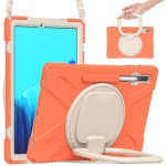Mocne Etui Obudowa z Paskiem i Uchwytem do Samsung Galaxy Tab S8+ pomarańczowe